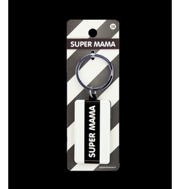 Paper Dreams Black & White Sleutelhanger - Super mama