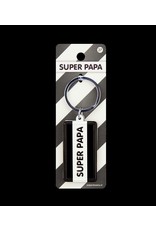 Paper Dreams Black & White Sleutelhanger - Super papa