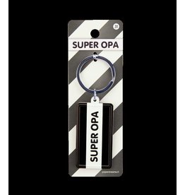 Paper Dreams Black & White Sleutelhanger - Super opa