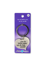 Paper Dreams Sleutelhanger Hart Metaal – Voor De Liefste Oma Vd Wereld