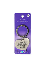Paper Dreams Sleutelhanger Hart Metaal – Voor De Liefste Man Vd Wereld