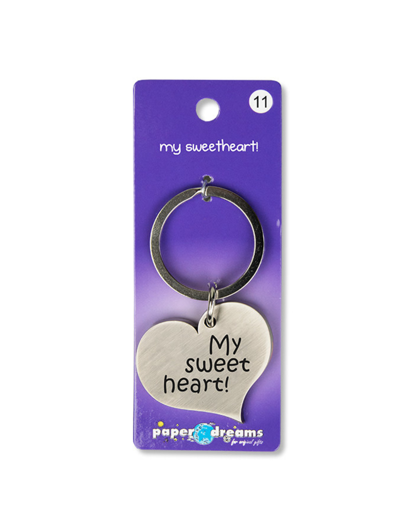 Paper Dreams Sleutelhanger Hart Metaal –  My Sweet Heart!