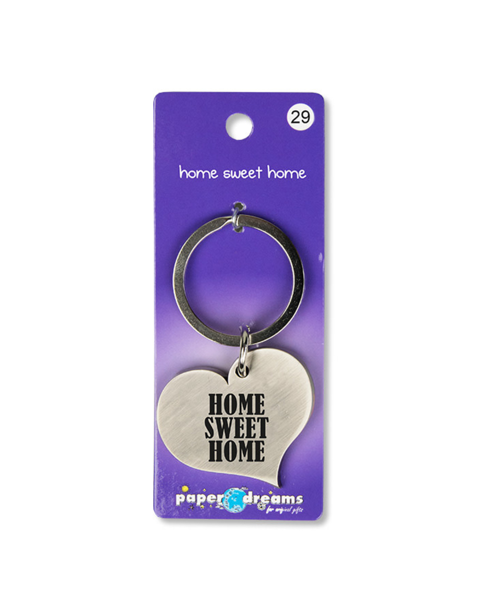 Paper Dreams Sleutelhanger Hart Metaal – Home Sweet Home