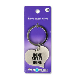 Paper Dreams Sleutelhanger Hart Metaal – Home Sweet Home