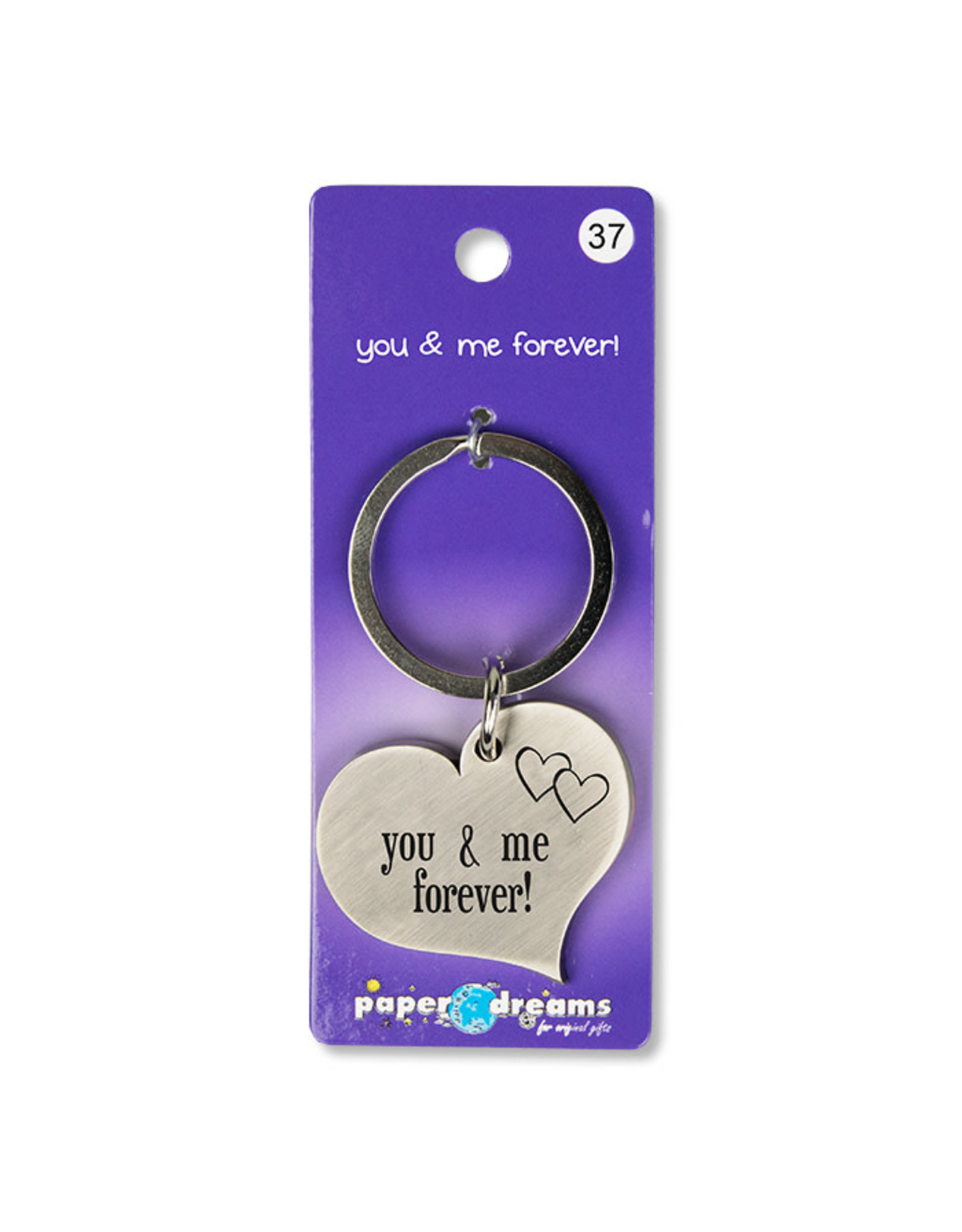 Paper Dreams Sleutelhanger Hart Metaal – You And Me Forever