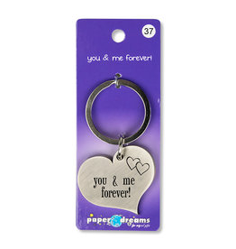 Paper Dreams Sleutelhanger Hart Metaal – You And Me Forever