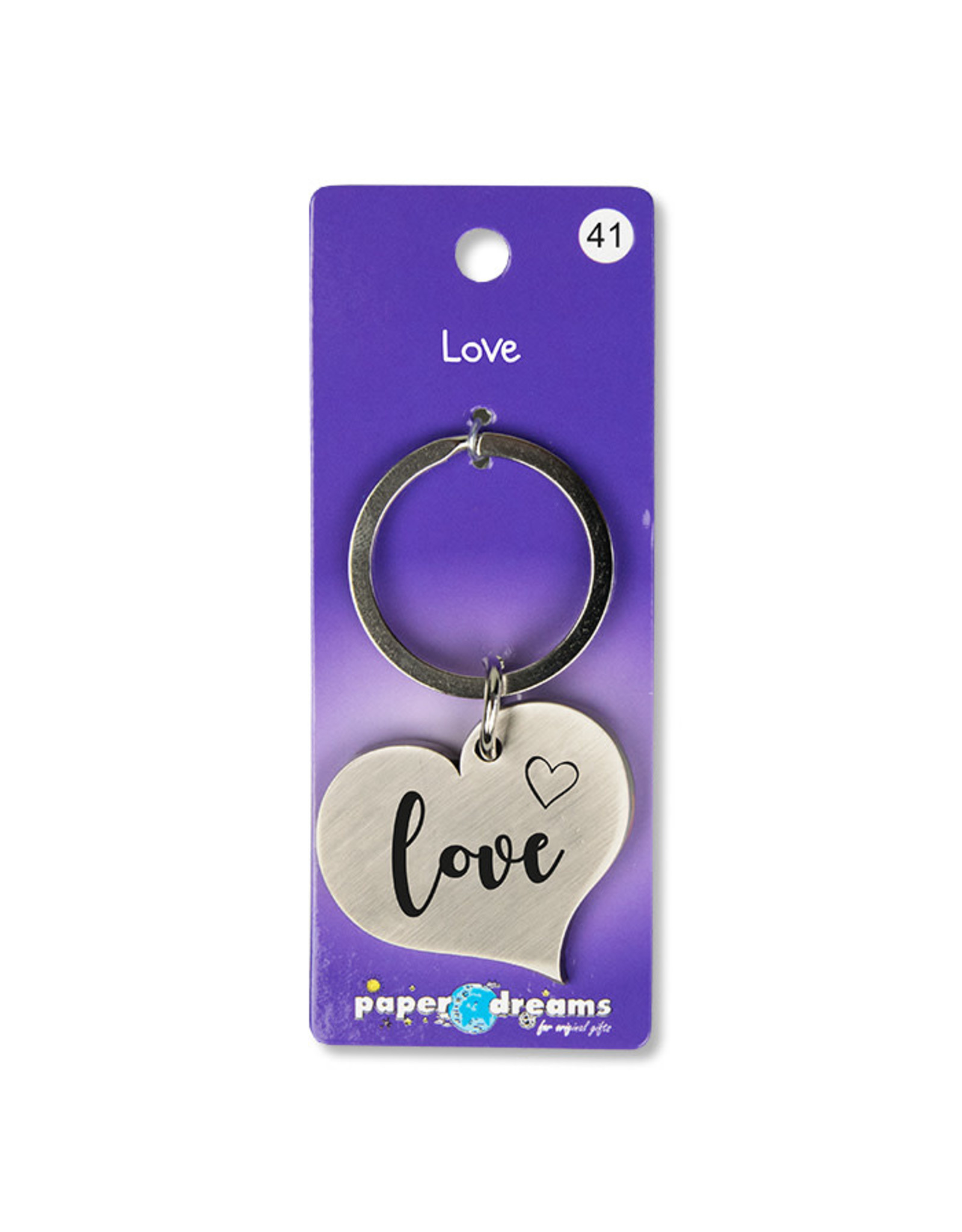 Paper Dreams Sleutelhanger Hart Metaal – Love