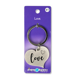 Paper Dreams Sleutelhanger Hart Metaal – Love