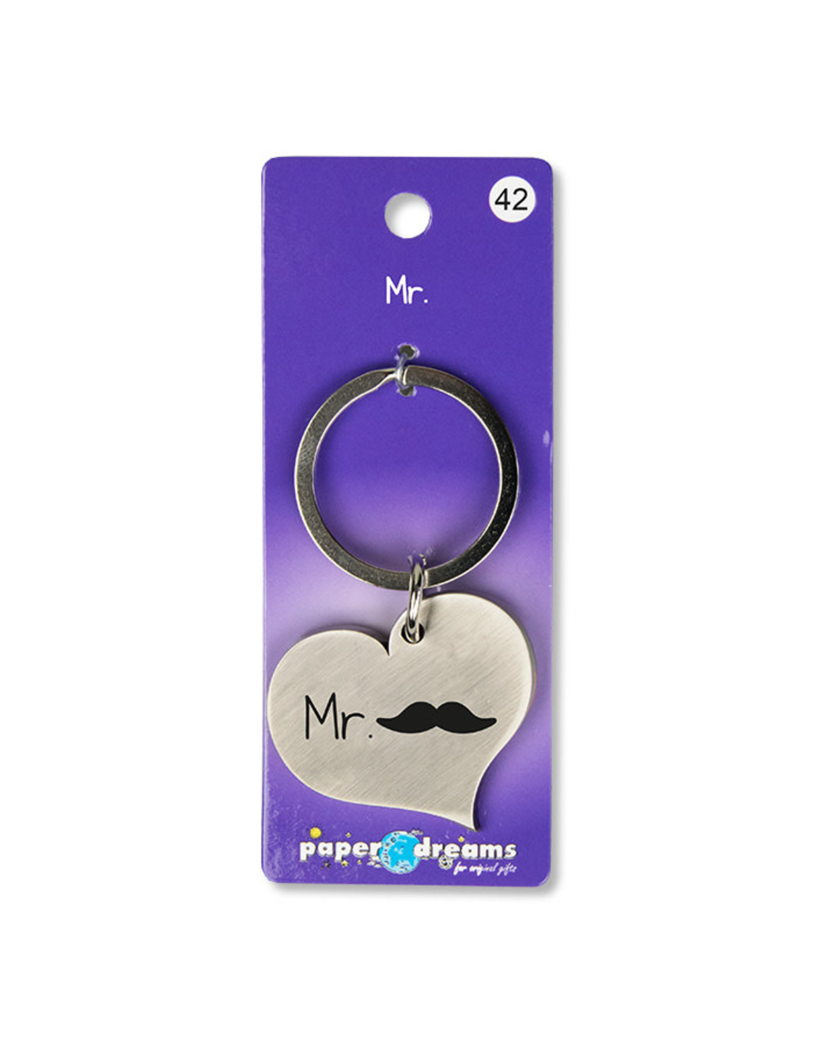 Paper Dreams Sleutelhanger Hart Metaal – Mr.