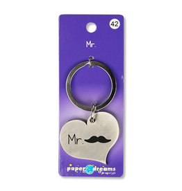 Paper Dreams Sleutelhanger Hart Metaal – Mr.