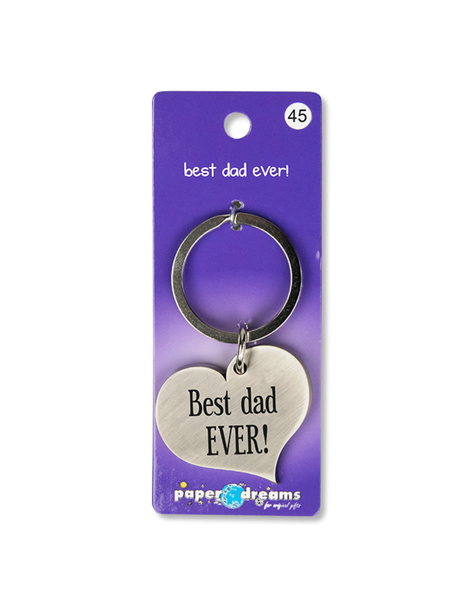 Paper Dreams Sleutelhanger Hart Metaal – Best Dad Ever!