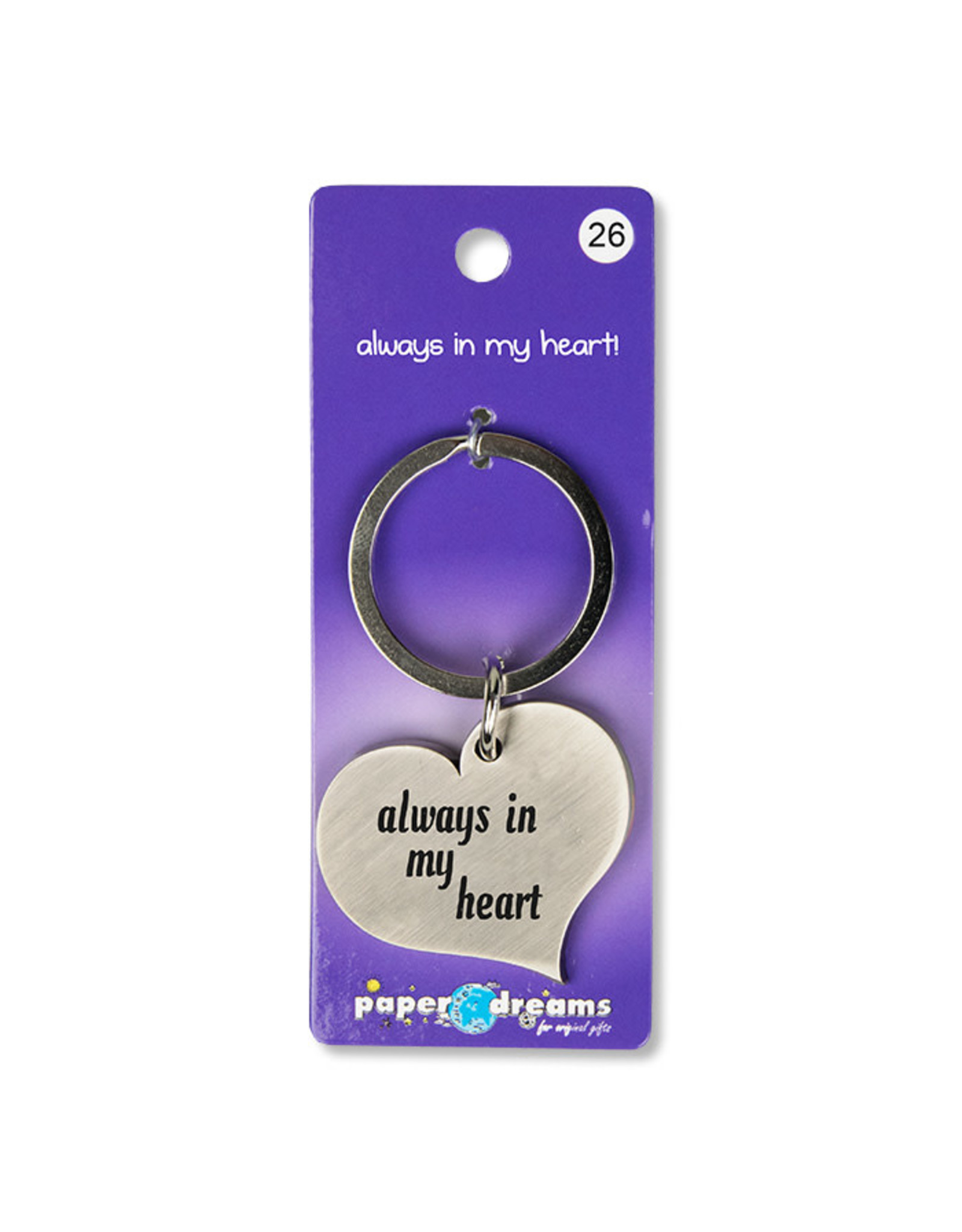 Paper Dreams Sleutelhanger Hart Metaal – Always In My Heart