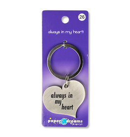 Paper Dreams Sleutelhanger Hart Metaal – Always In My Heart