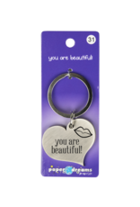 Paper Dreams Sleutelhanger Metaal Hart - You are Beautiful