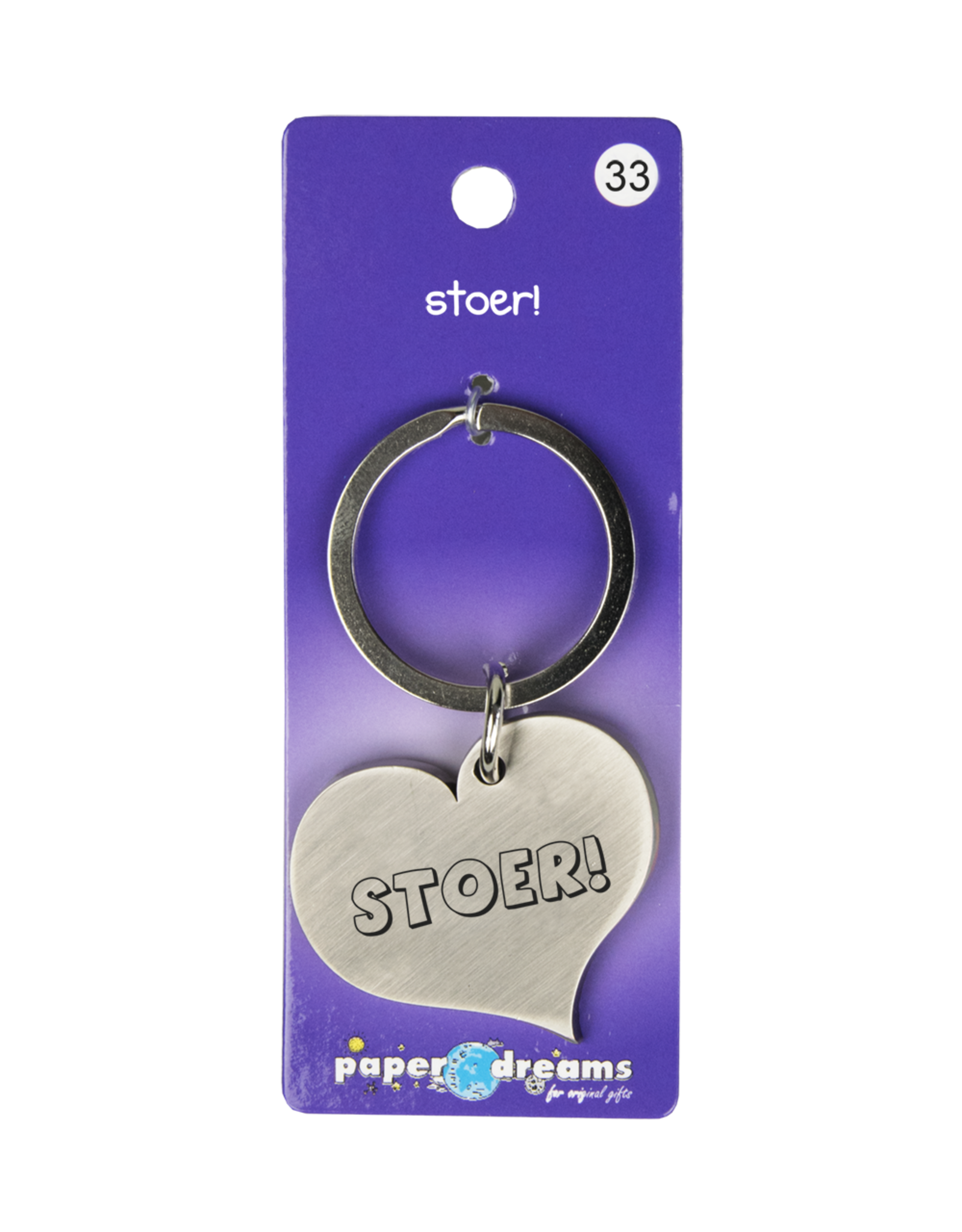 Paper Dreams Sleutelhanger Metaal Hart - Stoer