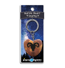 Paper Dreams Sleutelhanger Hart Marmer – Ram