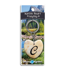 Paper Dreams Sleutelhanger Hart Marmer – C