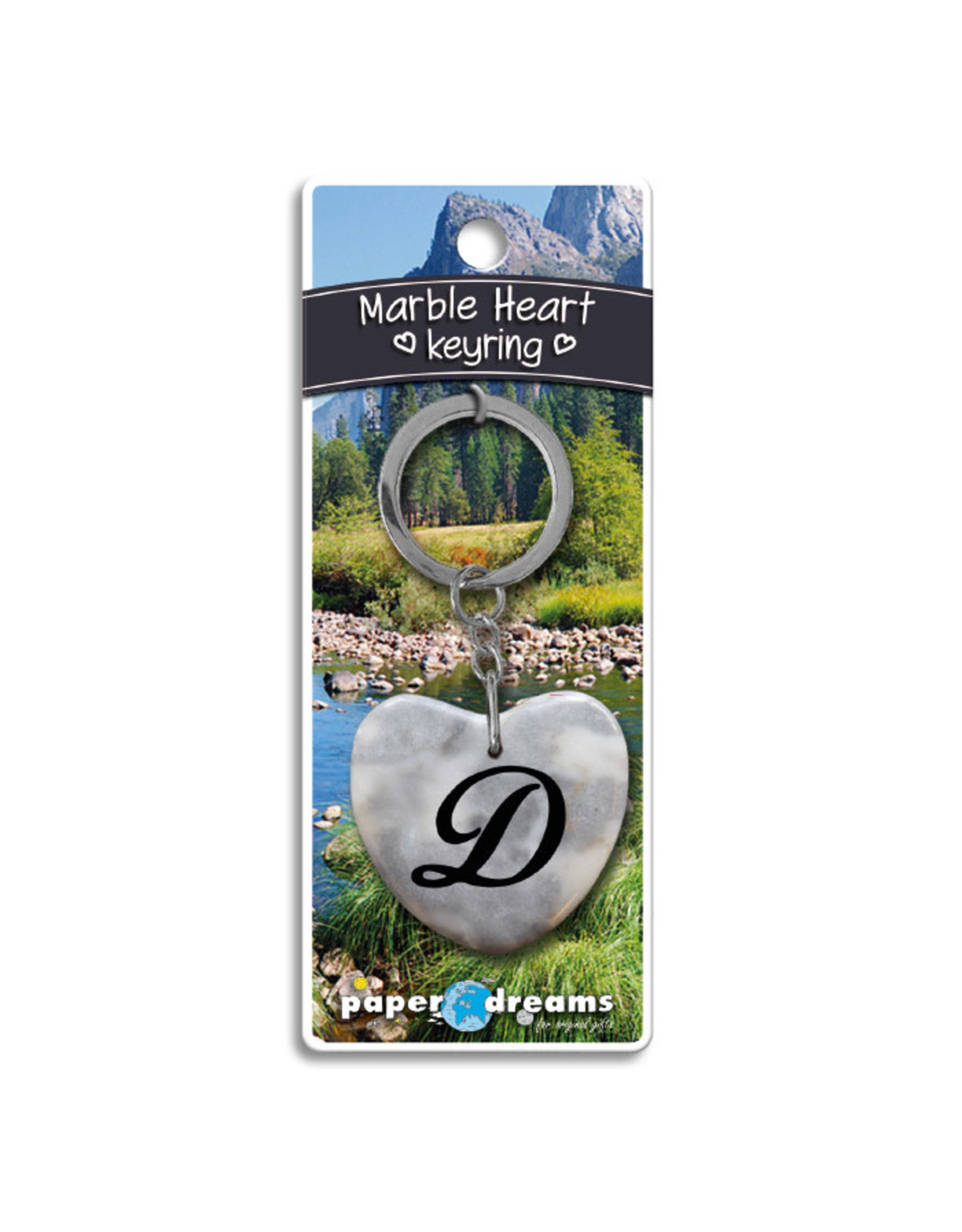 Paper Dreams Sleutelhanger Hart Marmer – D