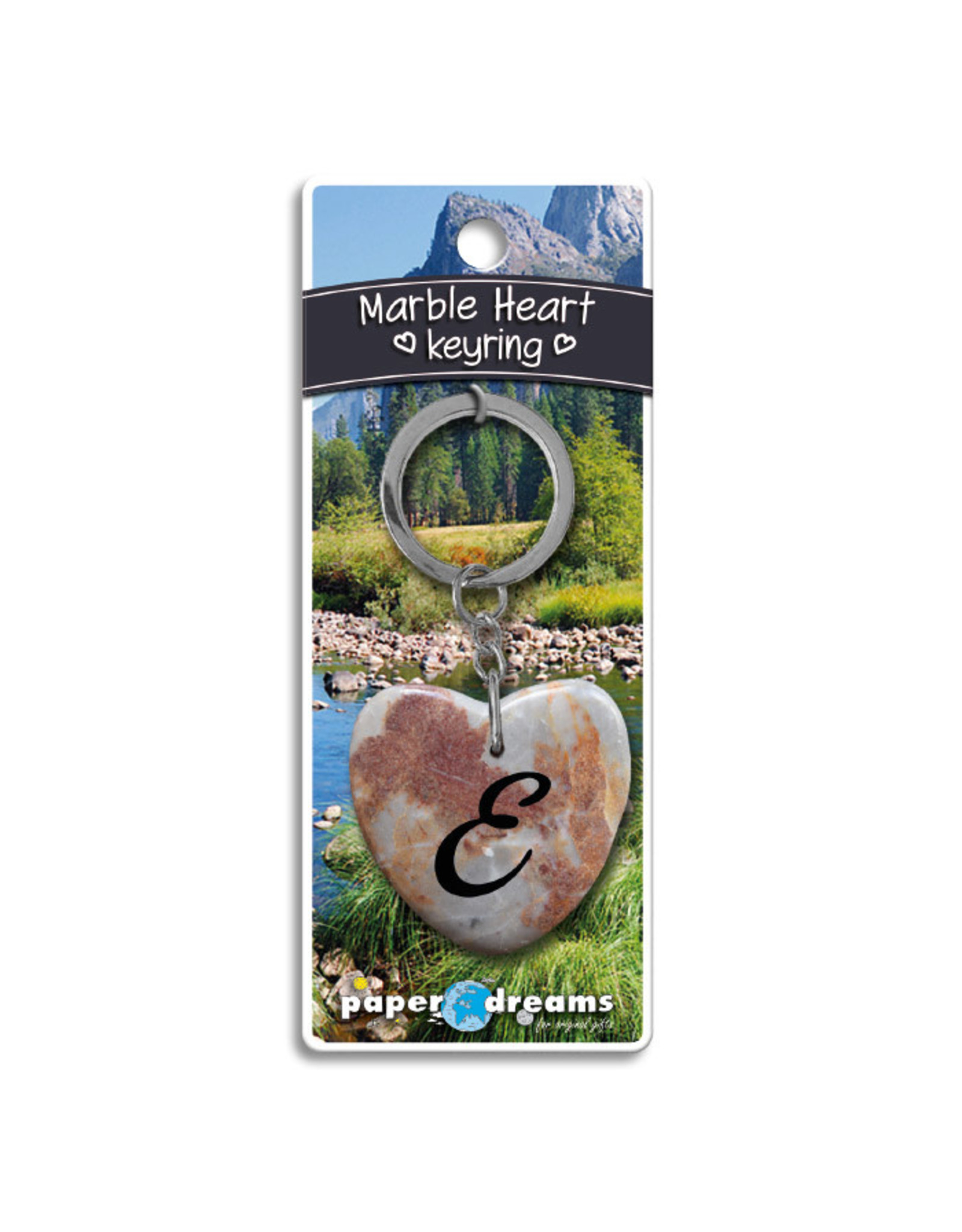 Paper Dreams Sleutelhanger Hart Marmer – E