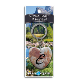 Paper Dreams Sleutelhanger Hart Marmer – E