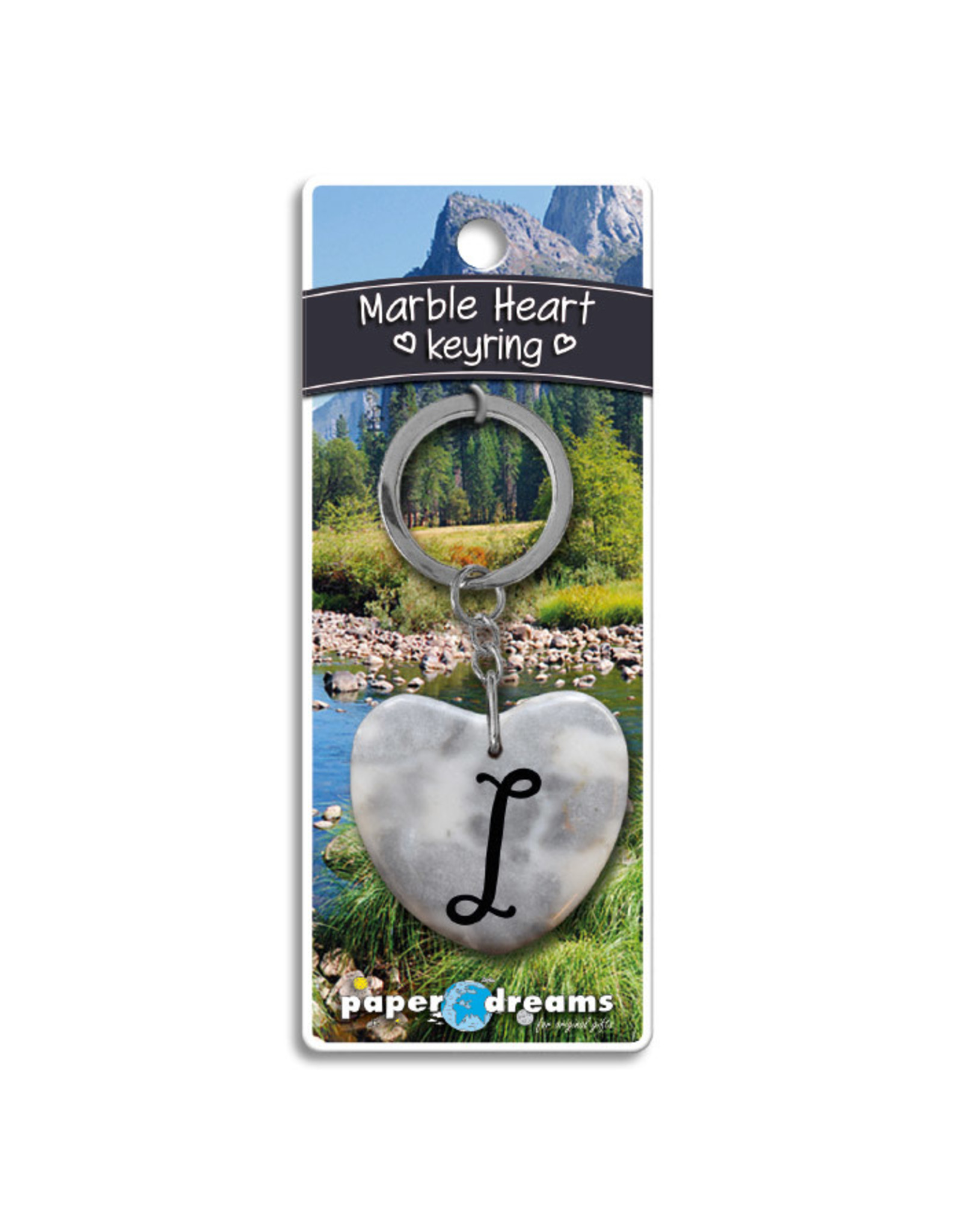 Paper Dreams Sleutelhanger Hart Marmer – I