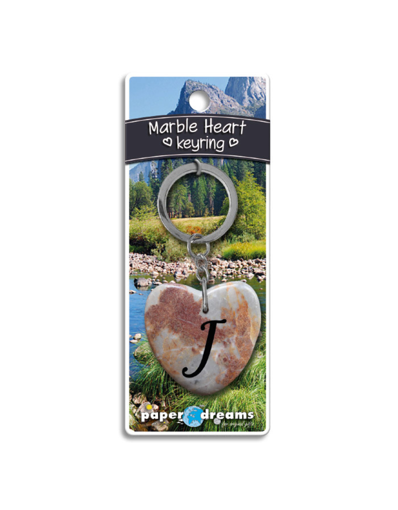 Paper Dreams Sleutelhanger Hart Marmer – J