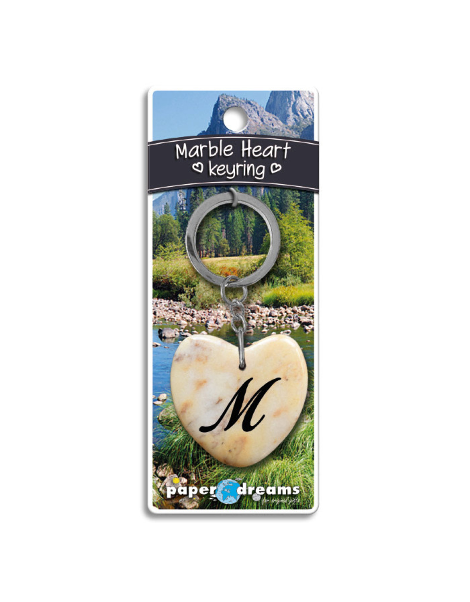 Paper Dreams Sleutelhanger Hart Marmer – M