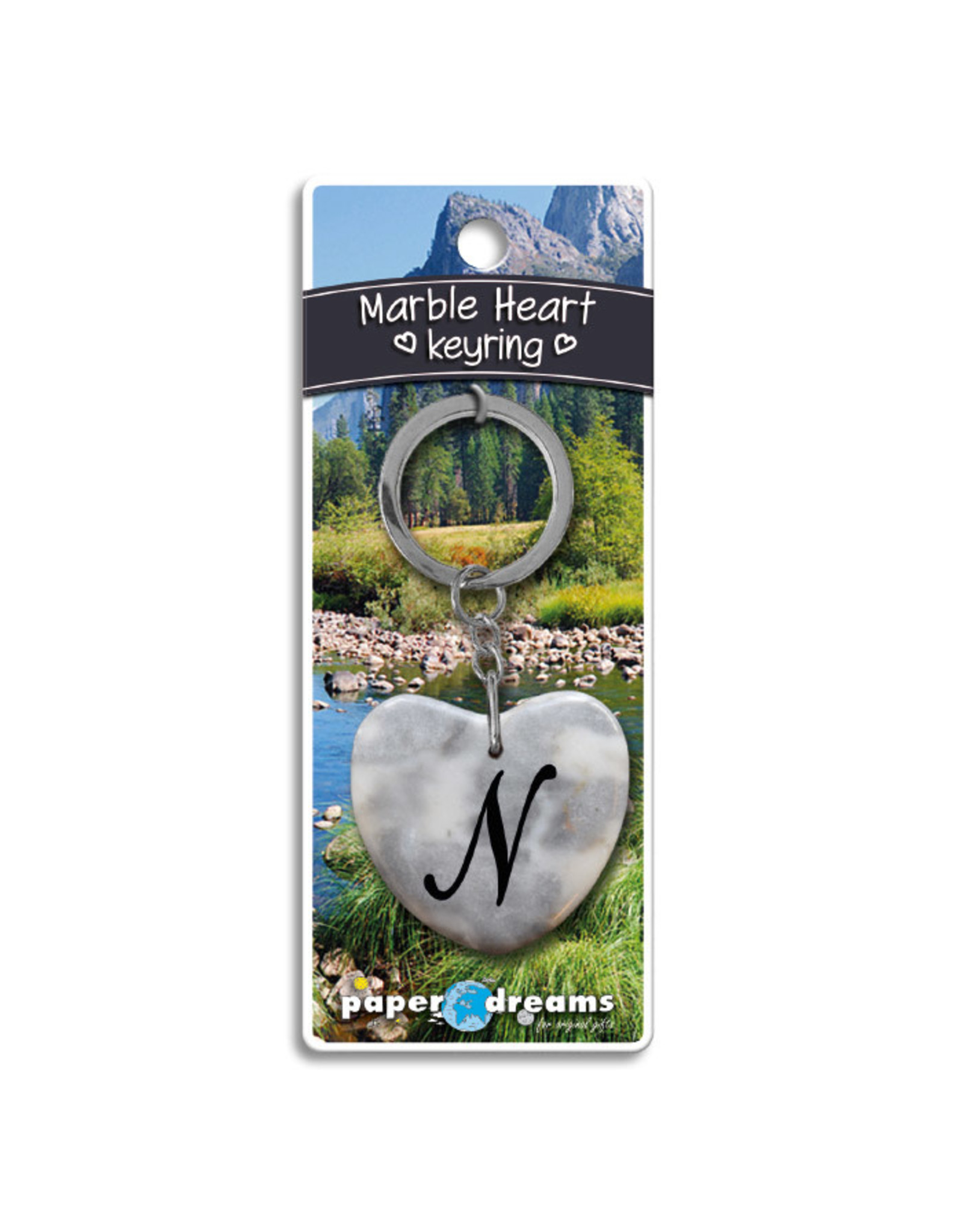 Paper Dreams Sleutelhanger Hart Marmer – N