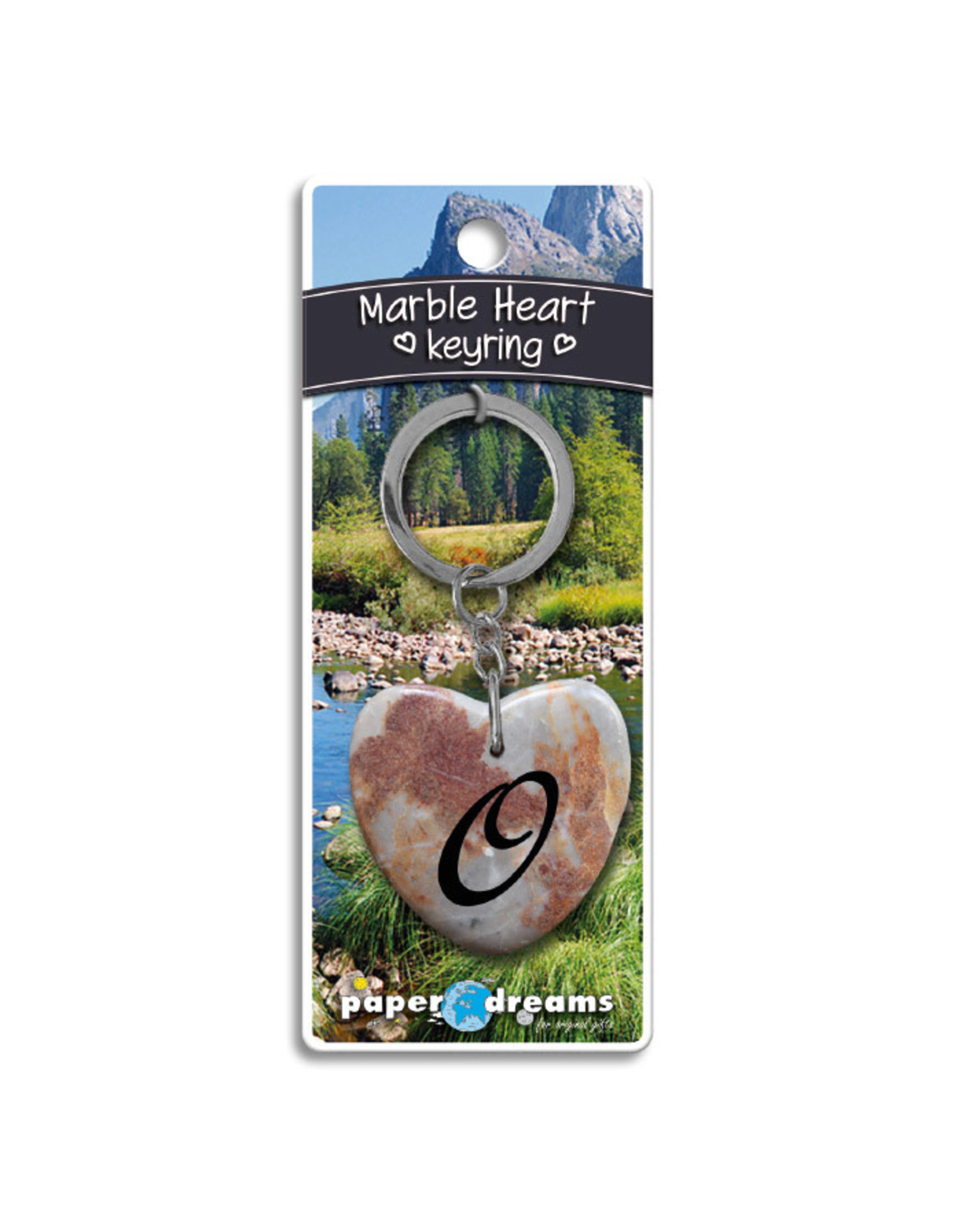 Paper Dreams Sleutelhanger Hart Marmer – O