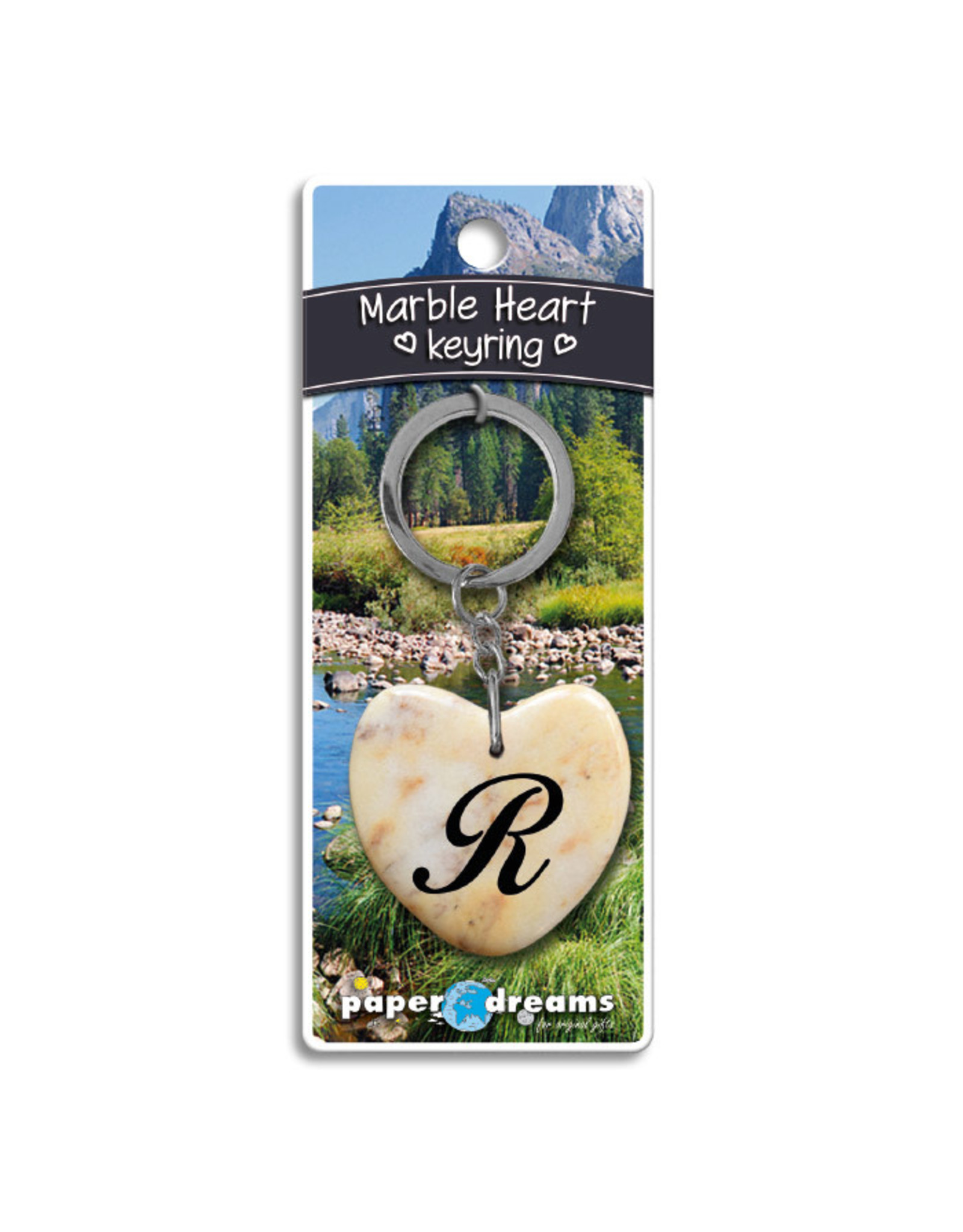 Paper Dreams Sleutelhanger Hart Marmer – R