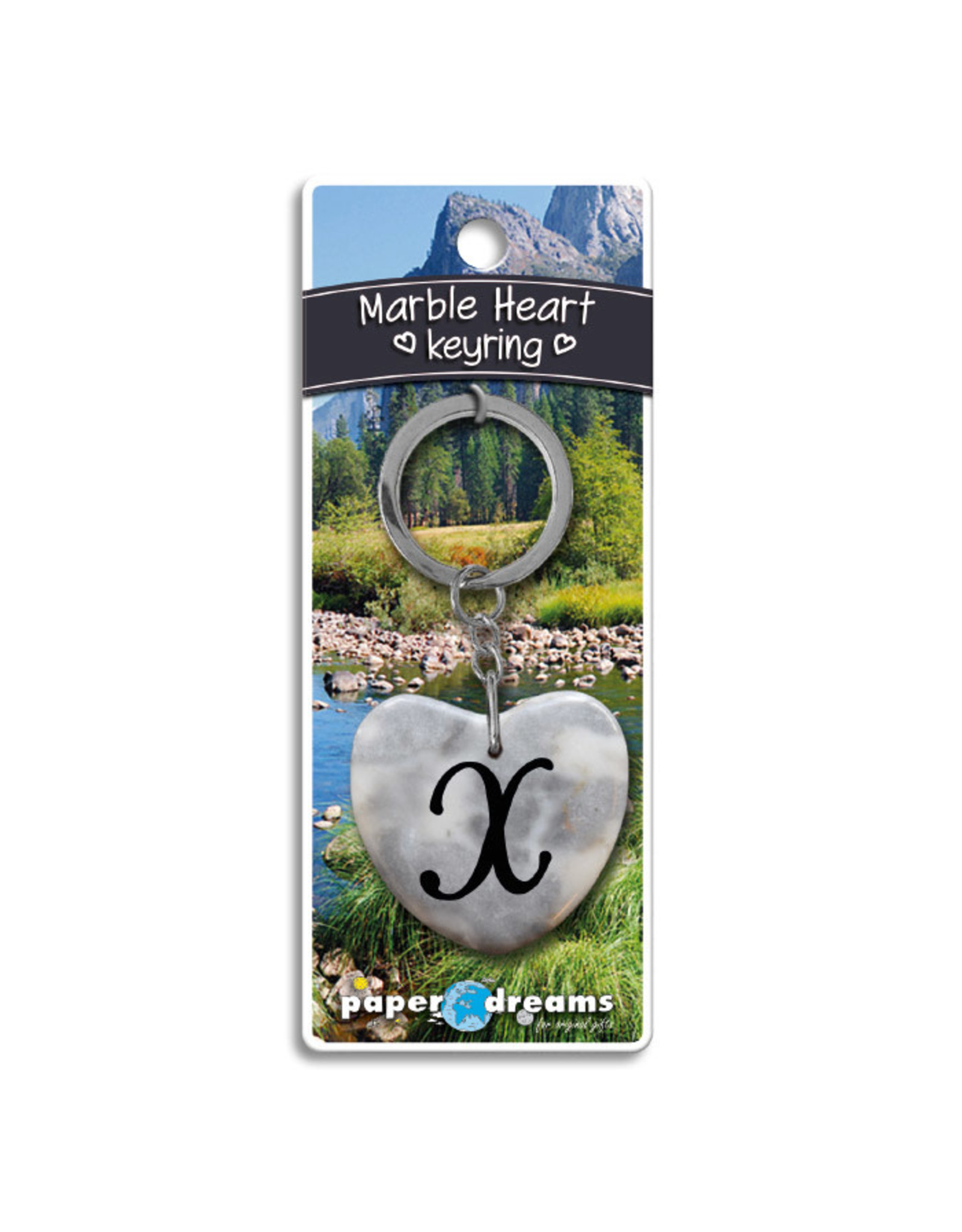 Paper Dreams Sleutelhanger Hart Marmer – X