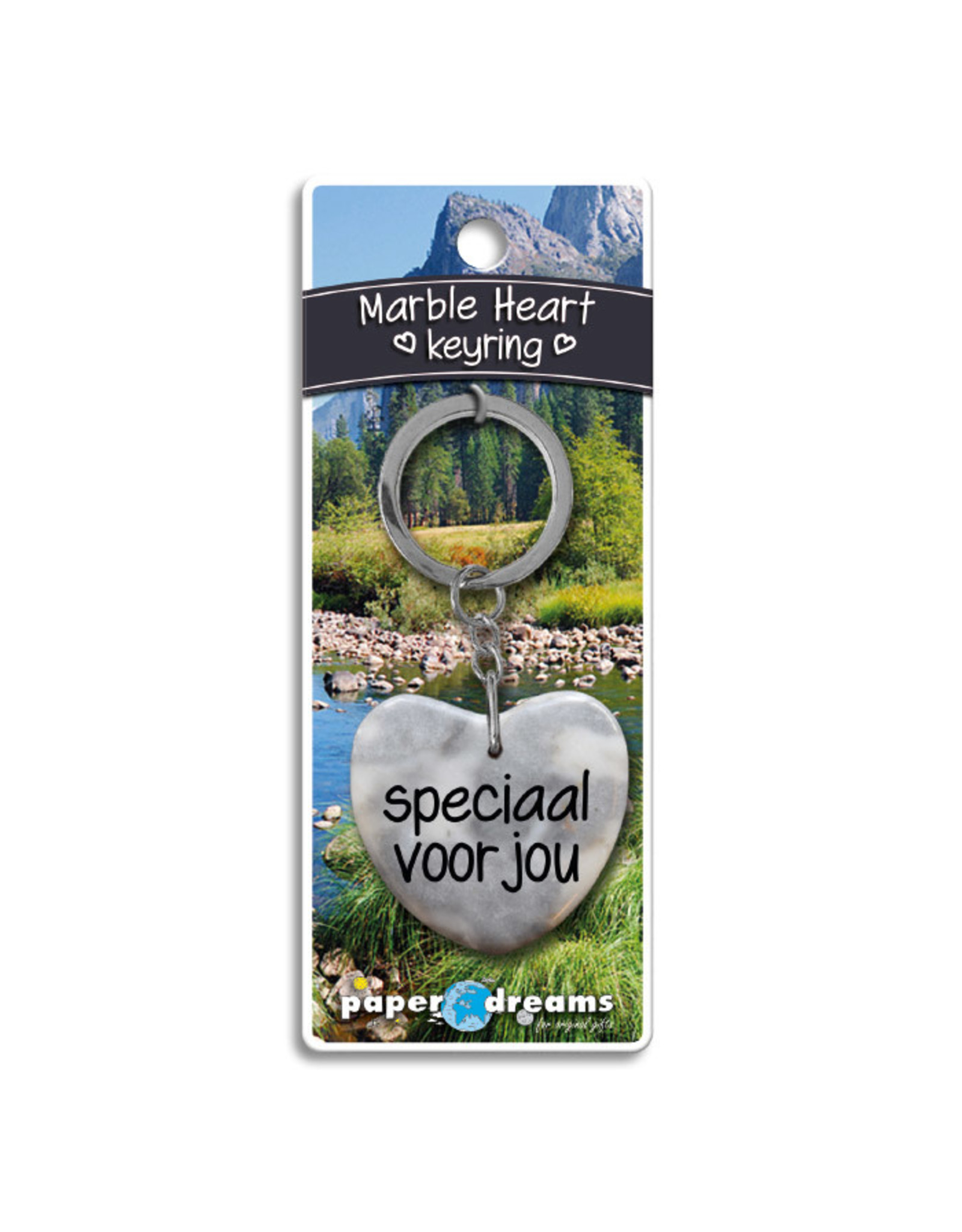 Paper Dreams Sleutelhanger Hart Marmer – Speciaal voor Jou
