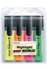 Edding Edding Markeerstift/Highlighter 345 map 4st  G/Y/R/O