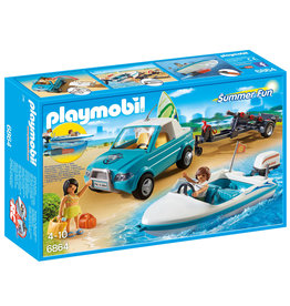 Playmobil Playmobil Summer Fun 6864 Pick-Up met Speedboot en Onderwatermotor