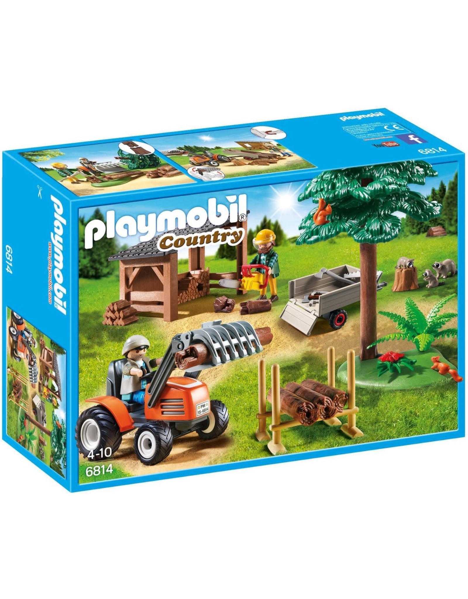 Playmobil Playmobil Country 6814 Houthakker met Tractor