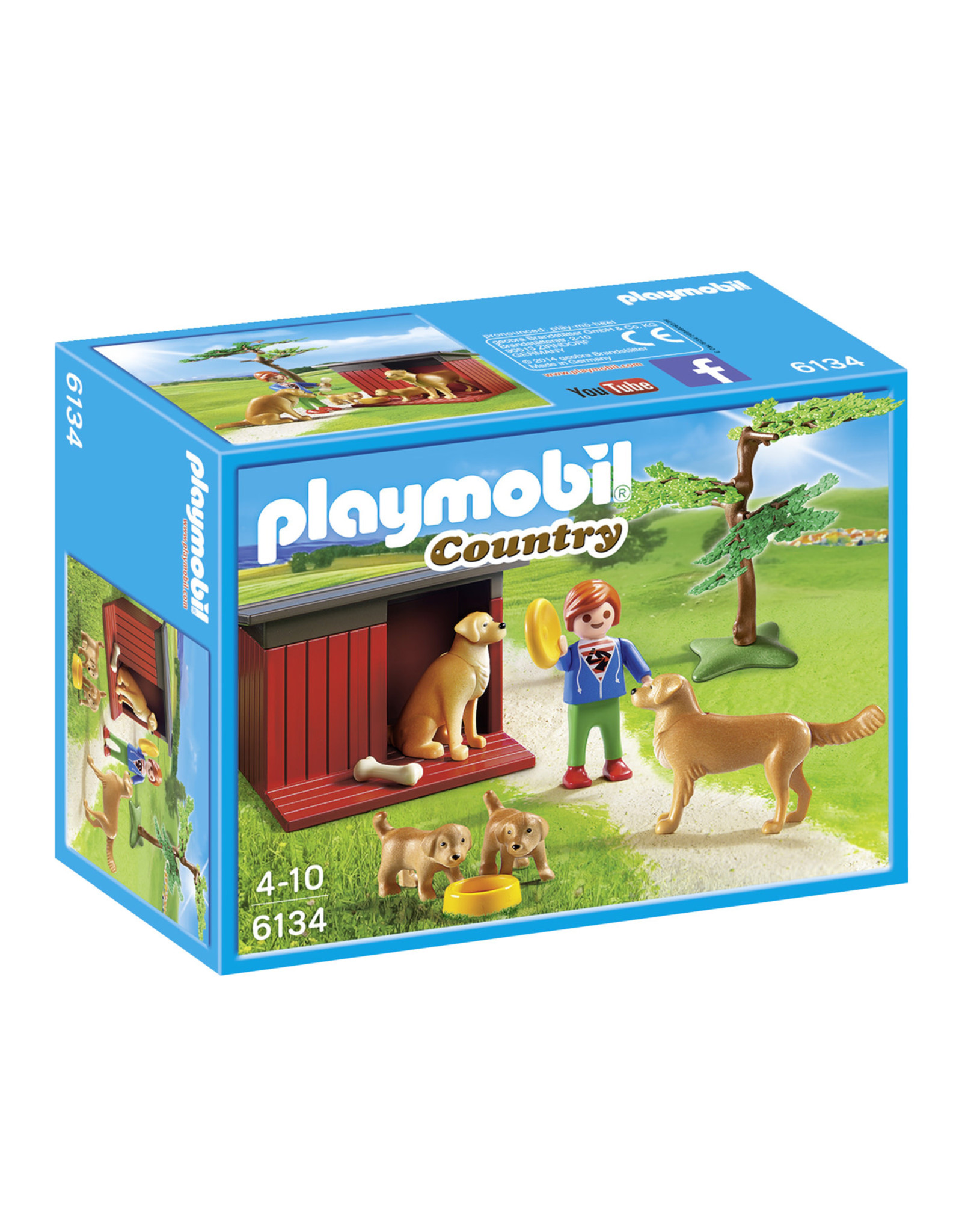 Playmobil Playmobil Country 6134 Golden Retrievers met Puppy's
