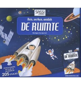 Sassi Science Sassi  Reis, werken en ontdek De Ruimte  puzzel+boekje  205 stukjes