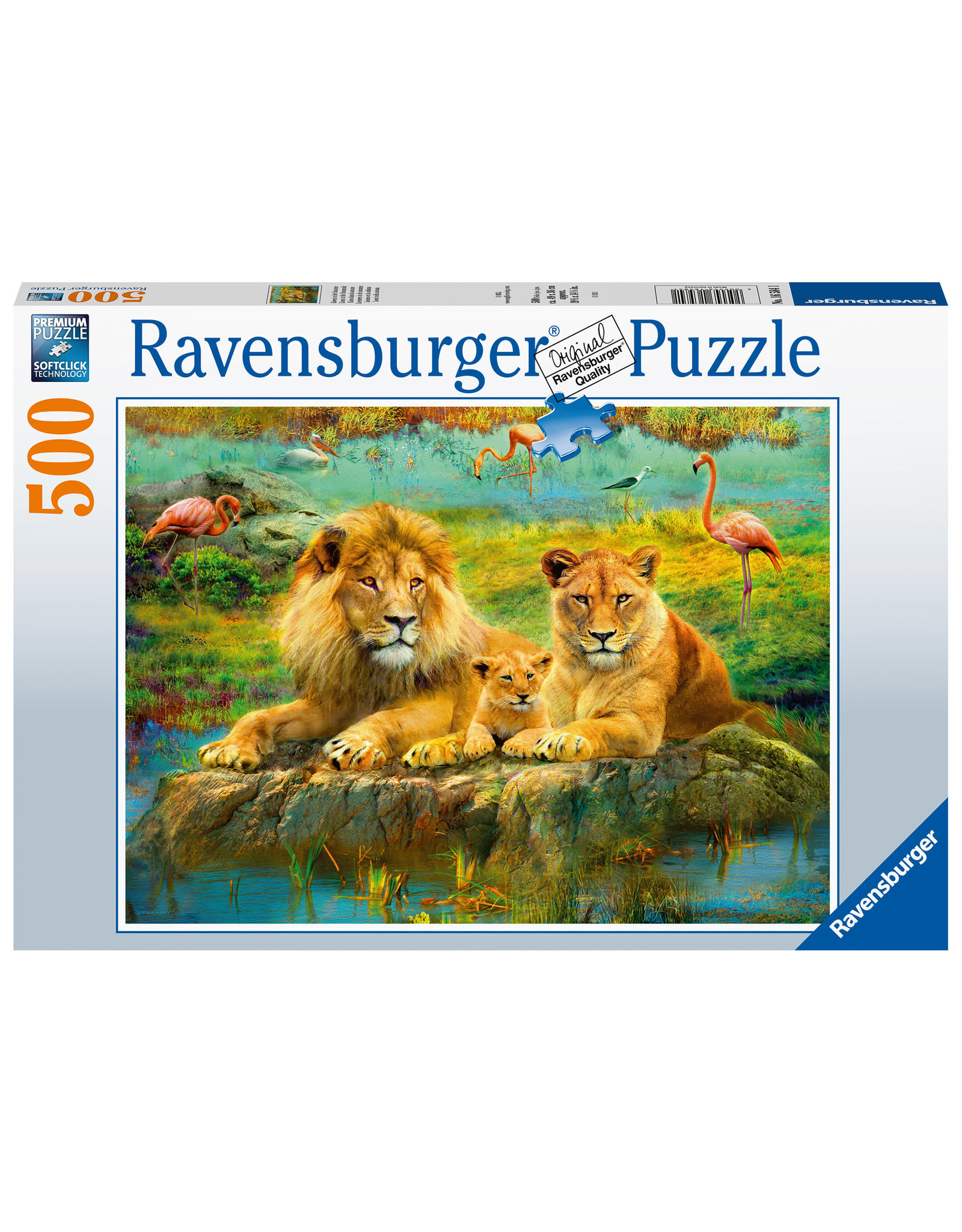 Ravensburger Ravensburger puzzel 165841 Leeuwen in de Savanne 500 stukjes