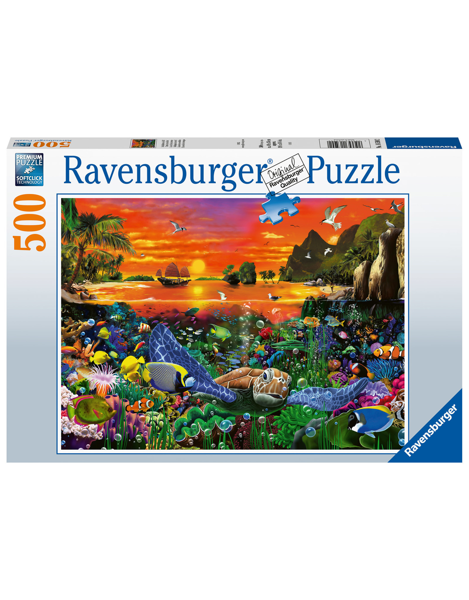 Ravensburger Ravensburger Puzzel 165902 Schildpadden in het Rif 500 stukjes