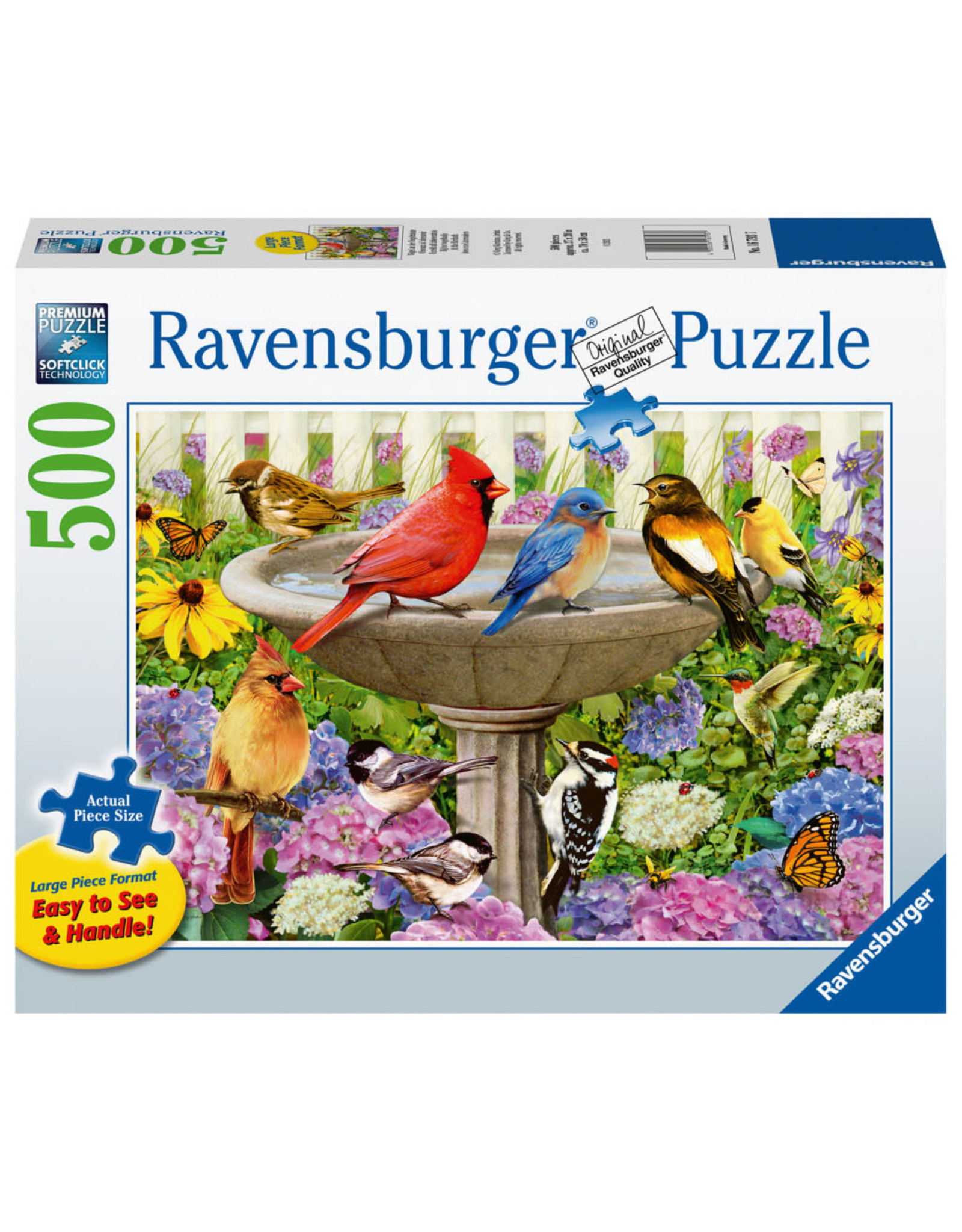 Ravensburger Ravensburger Puzzel 167937 Bij het Vogelbadje 500 stukjes XXL