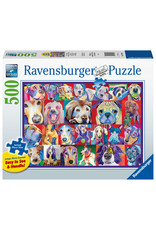 Ravensburger Ravensburger Puzzel 167944 Kleurrijke Honden 500 stukjes XXL