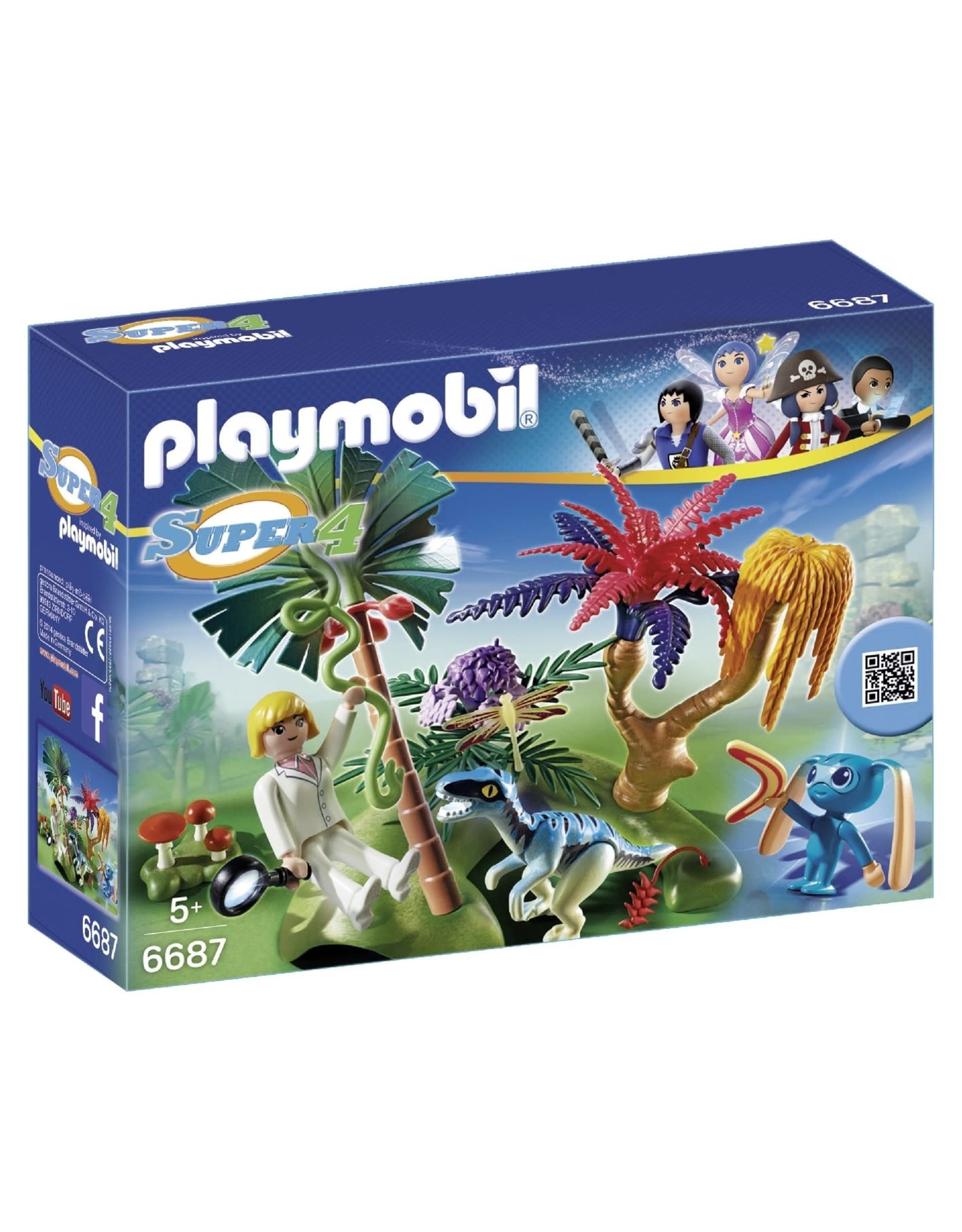 Playmobil Playmobil 6687 Super 4 Verlaten Eiland met Aliën en Raptor - Lost Island With Alien And Raptor