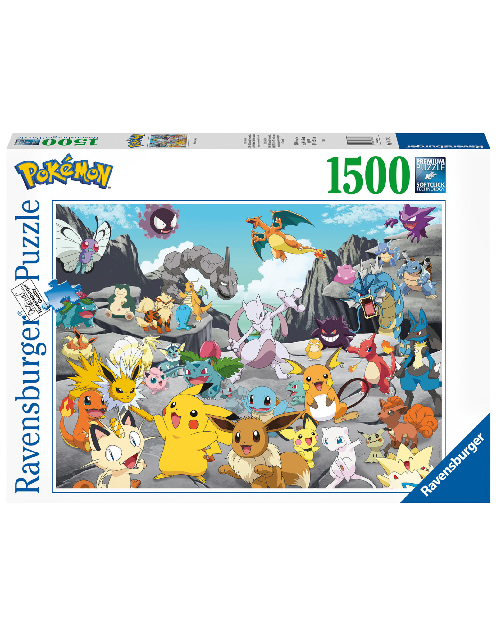 Ravensburger Ravensburger Puzzel 167845  Pokémon Classics  1500 stukjes