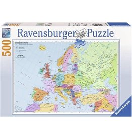 Ravensburger Ravensburger Puzzel 144303  Politieke Kaart Van Europa 500 stukjes