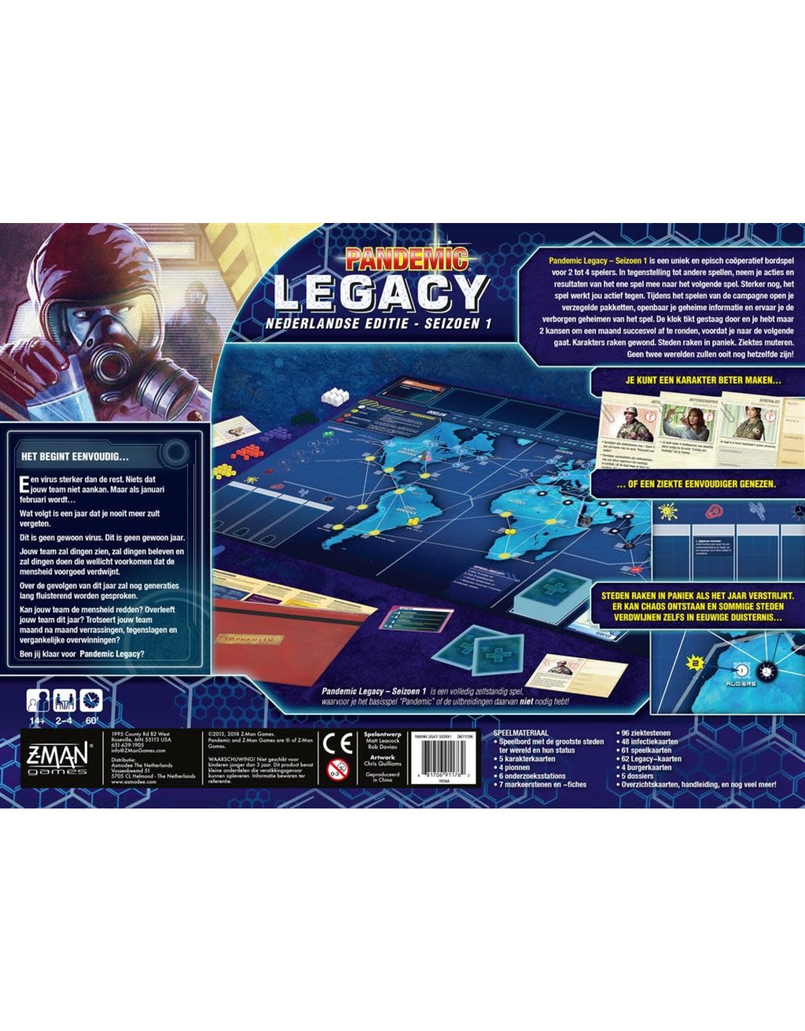 Z-Man Games Pandemic Legacy Seizoen 1 Blue NL bordspel