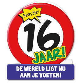 Paper Dreams Wenskaarten - 16 Jaar Verkeersbord