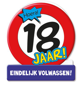 Paper Dreams Wenskaarten - 18 Jaar Verkeersbord