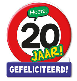 Paper Dreams Wenskaarten - 20 Jaar Verkeersbord