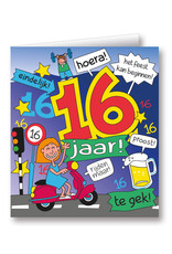 Paper Dreams Wenskaarten - 16 Jaar Cartoon