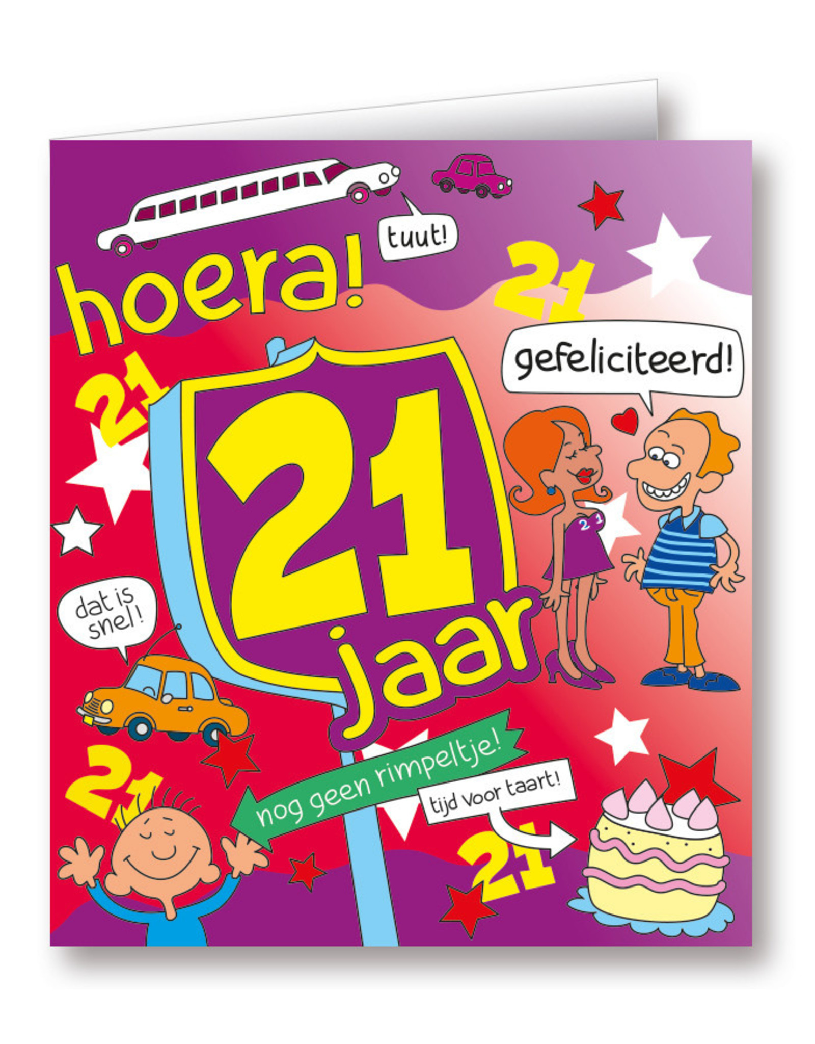 Paper Dreams Wenskaarten - 21 Jaar Cartoon